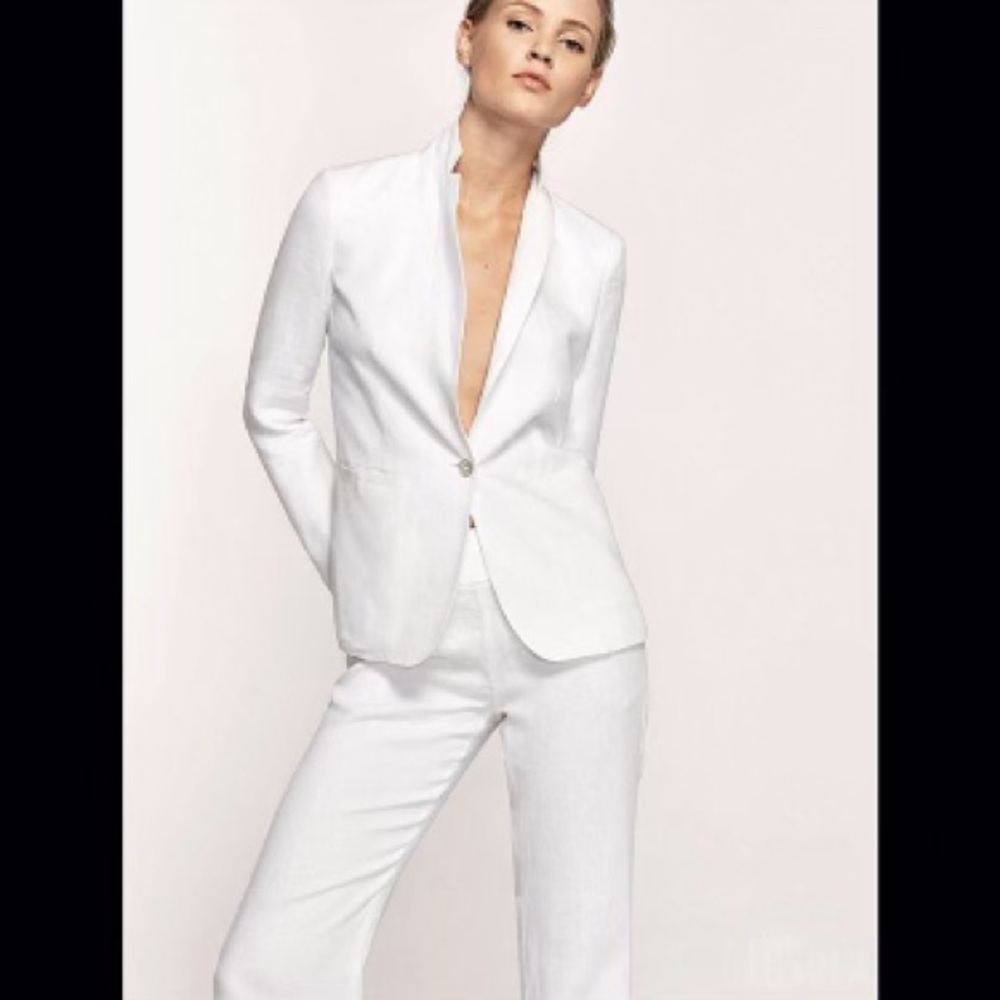 New Massimo Dutti Classic Linen Blazer 8 M Zara